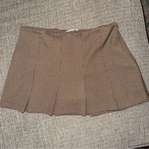 Plaid Brown Women's Skirt